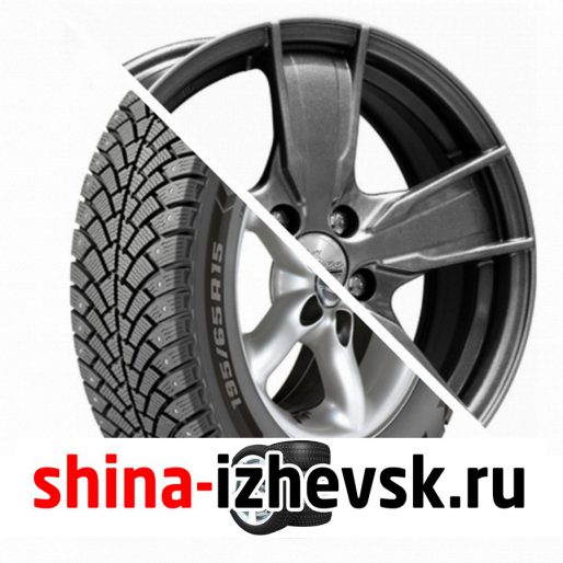 Колесо в сборе BF Goodrich G Force Stud 215/65 R16 Q 102 + iFree Мохито 6.5xR16 5×114.3 ET45 DIA67.1 Насыщенный тёмно-серебристый в Ижевске